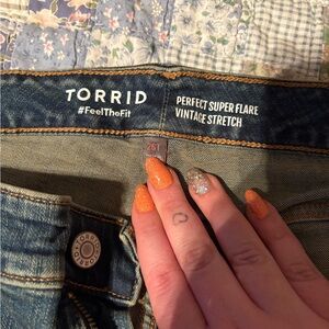 Torrid Blue Denim Super Flare Jeans
